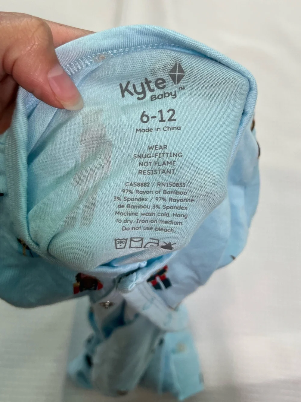 Kyte Baby Nutcracker Blue One Piece Pajama Holiday Baby PJ Wear Bamboo